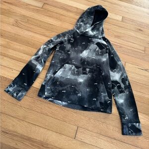 Nike Youth Therma-Fit Boys Size Small Black Marble Design Sweatshirt